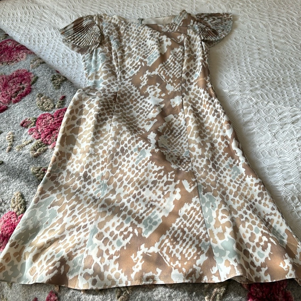 Escada for Neiman Marcus Snakeprint Silk Sheath Dress
